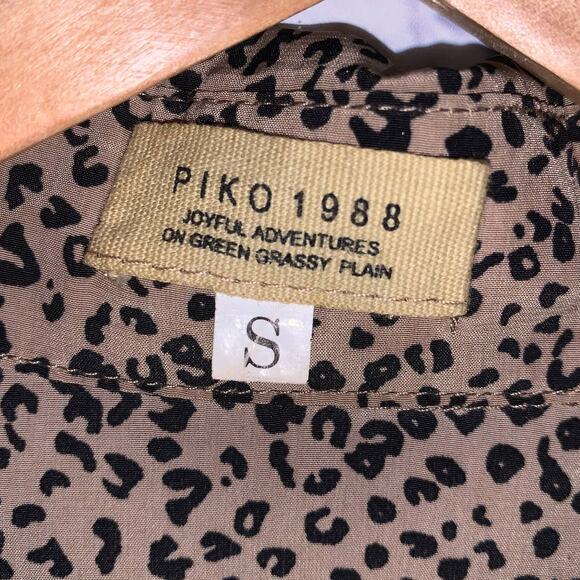 Animal Print Button Down Dress Piko 1988 - Picture 2 of 5